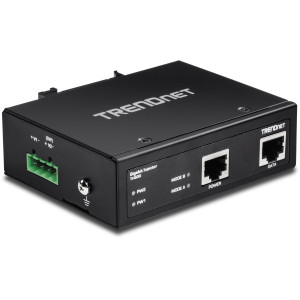 TRENDnet TI-IG30 Industrial Gigabit PoE+ Injector, IP30 rating, DIN-rail or wall mount